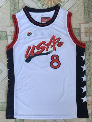 1996 Pippen 8 Atlanta Olympic jersey white